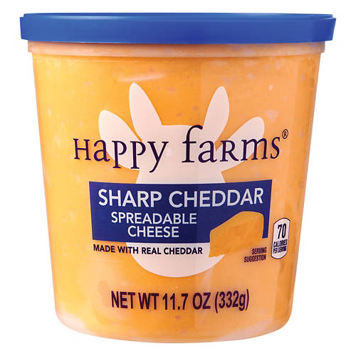 Happy Farms Sharp Cheddar Spreadable Cheese Cup, 11.7 oz